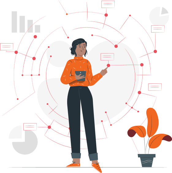 An illustration representing AI education and research collaboration